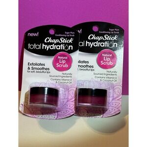 (2) ~ ChapStick Total Hydration .27 oz. Sugar Plum ~  Natural Lip Scrub